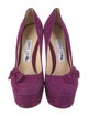 Jimmy Choo Suede Bow Accents Pumps