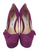 Jimmy Choo Suede Bow Accents Pumps