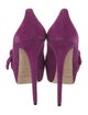 Jimmy Choo Suede Bow Accents Pumps