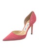 Jimmy Choo Suede Crystal Embellishments D'Orsay Pumps