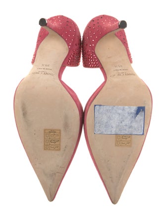 Jimmy Choo Suede Crystal Embellishments D'Orsay Pumps