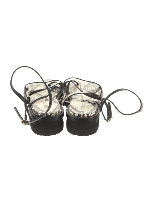 Jimmy Choo Leather Animal Print Sandals