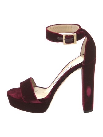 Jimmy Choo Velvet Sandals