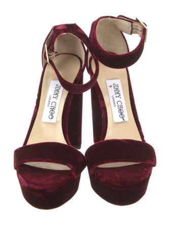 Jimmy Choo Velvet Sandals
