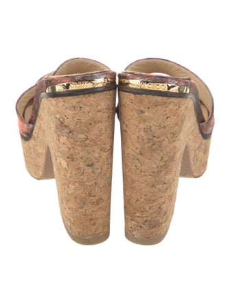 Jimmy Choo Printed Glitter Accents Sandals