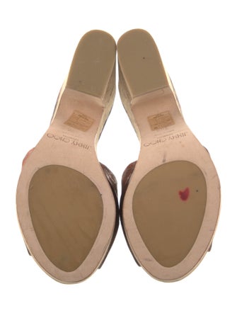 Jimmy Choo Printed Glitter Accents Sandals