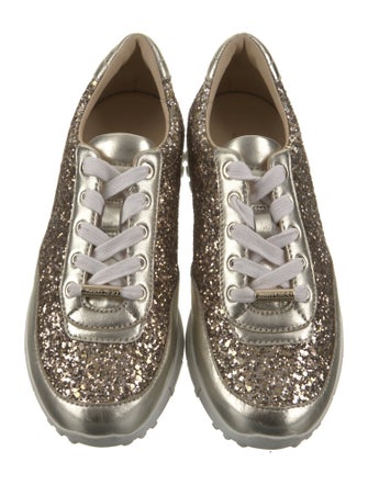Jimmy Choo Glitter Printed Sneakers