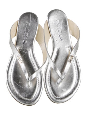 Jimmy Choo Leather Flip Flops