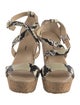 Jimmy Choo Leather Animal Print Gladiator Sandals