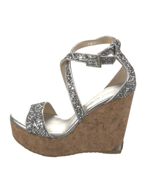 Jimmy Choo Glitter Glitter Accents Sandals