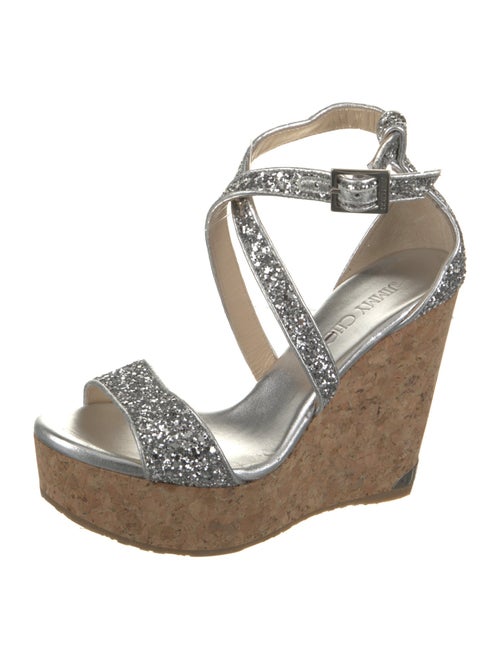 Jimmy Choo Glitter Glitter Accents Sandals