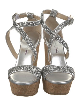 Jimmy Choo Glitter Glitter Accents Sandals