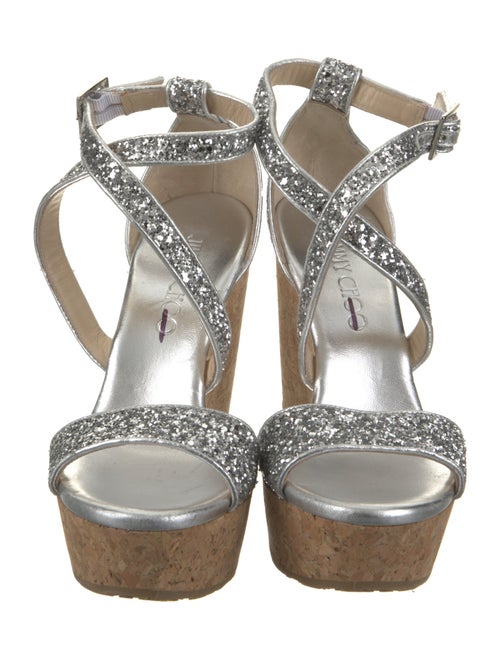 Jimmy Choo Glitter Glitter Accents Sandals