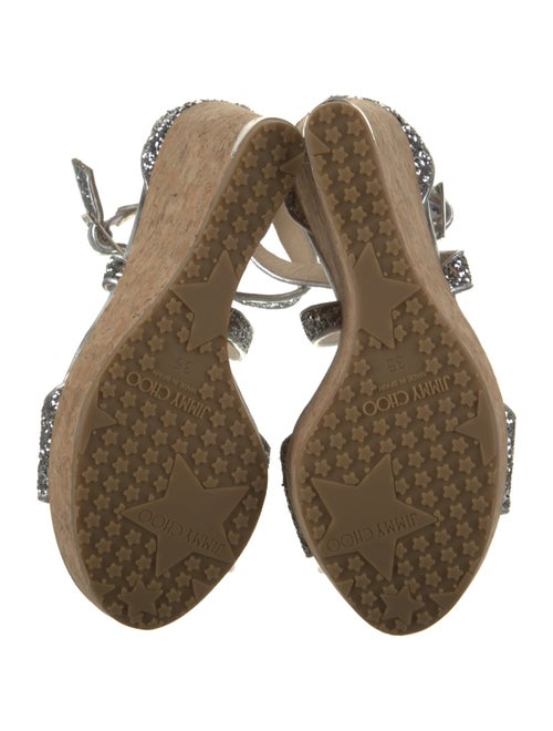 Jimmy Choo Glitter Glitter Accents Sandals