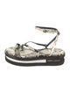 Jimmy Choo Leather Animal Print Sandals