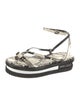 Jimmy Choo Leather Animal Print Sandals