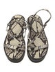 Jimmy Choo Leather Animal Print Sandals