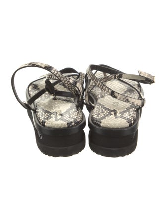 Jimmy Choo Leather Animal Print Sandals