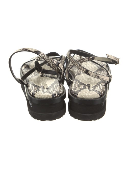 Jimmy Choo Leather Animal Print Sandals