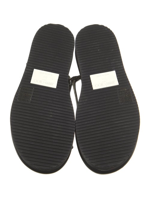 Jimmy Choo Leather Animal Print Sandals