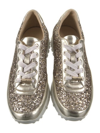 Jimmy Choo Glitter Printed Sneakers