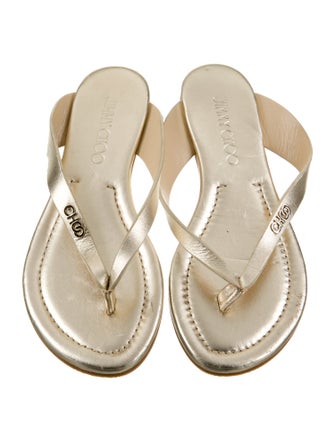 Jimmy Choo Leather Flip Flops