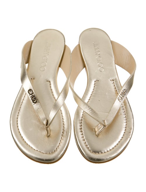 Jimmy Choo Leather Flip Flops