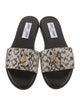 Jimmy Choo Leather Animal Print Slides