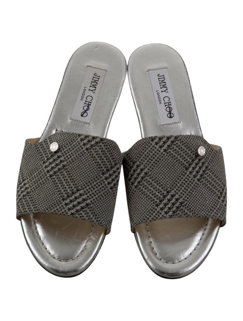 Jimmy Choo Suede Printed Slides