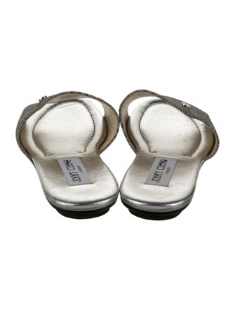 Jimmy Choo Suede Printed Slides