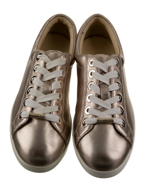 Jimmy Choo Leather Studded Accents Sneakers