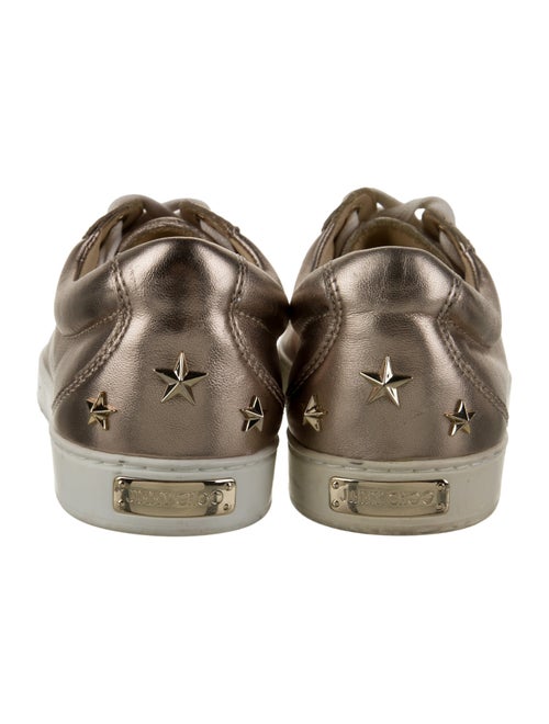 Jimmy Choo Leather Studded Accents Sneakers