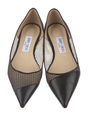 Jimmy Choo Leather Printed Ballet Flats