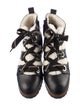 Jimmy Choo Leather Fur Trim Hiking Boots