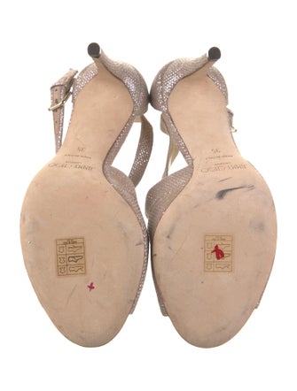 Jimmy Choo Suede Animal Print Sandals