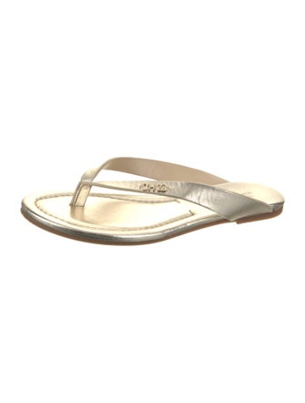 Jimmy Choo Leather Flip Flops