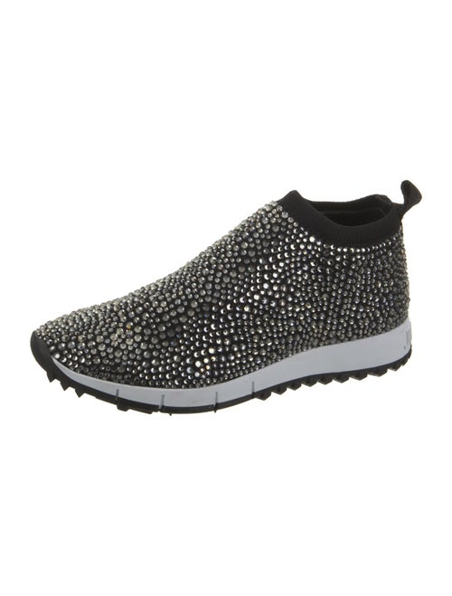 Jimmy Choo Printed Crystal Embellishments Sock Sneakers