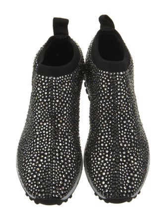 Jimmy Choo Printed Crystal Embellishments Sock Sneakers