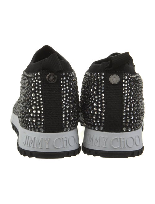 Jimmy Choo Printed Crystal Embellishments Sock Sneakers