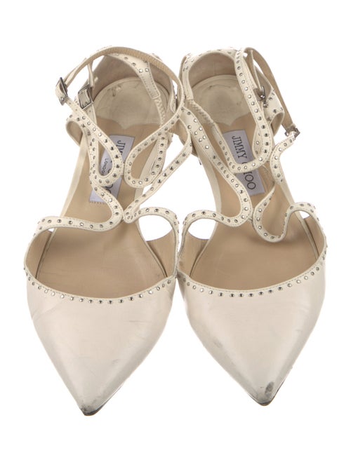Jimmy Choo Leather Studded Accents Flats