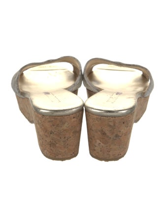 Jimmy Choo Suede Animal Print Slides