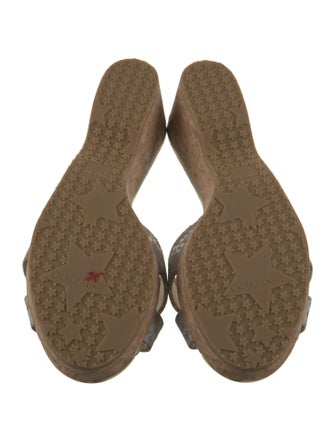 Jimmy Choo Suede Animal Print Slides