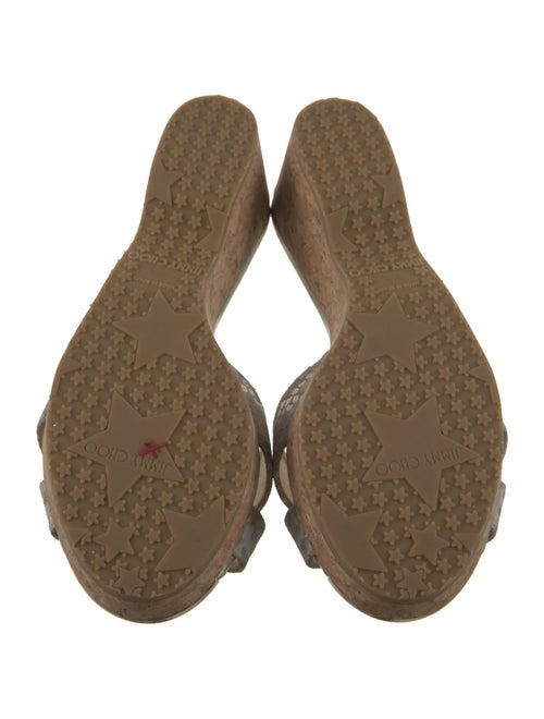 Jimmy Choo Suede Animal Print Slides