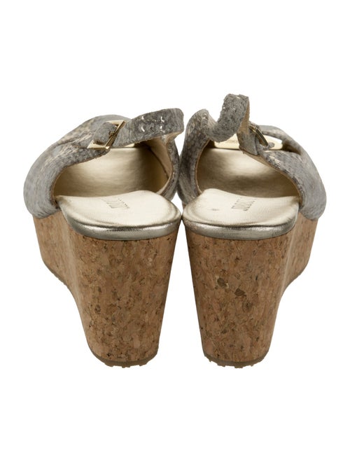 Jimmy Choo Suede Animal Print Slingback Sandals