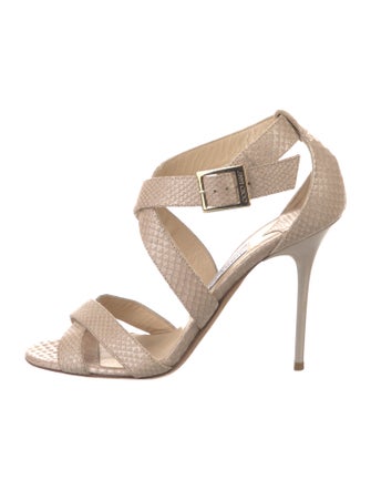 Jimmy Choo Snakeskin Animal Print Sandals