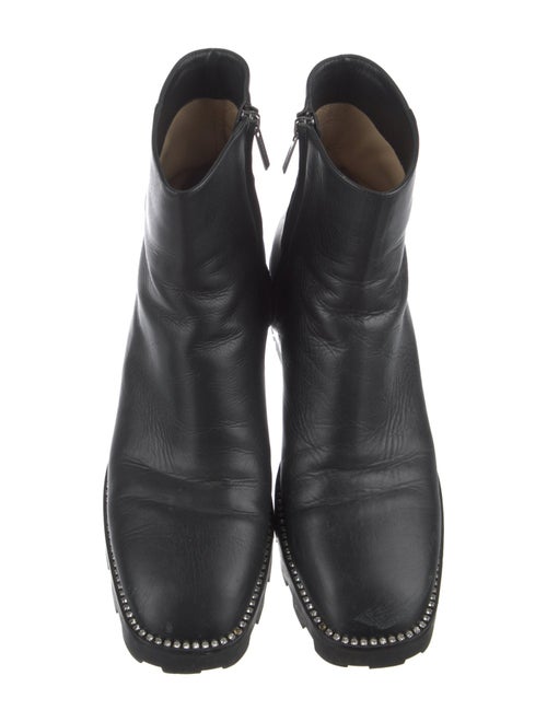 Jimmy Choo Leather Crystal Embellishments Boots