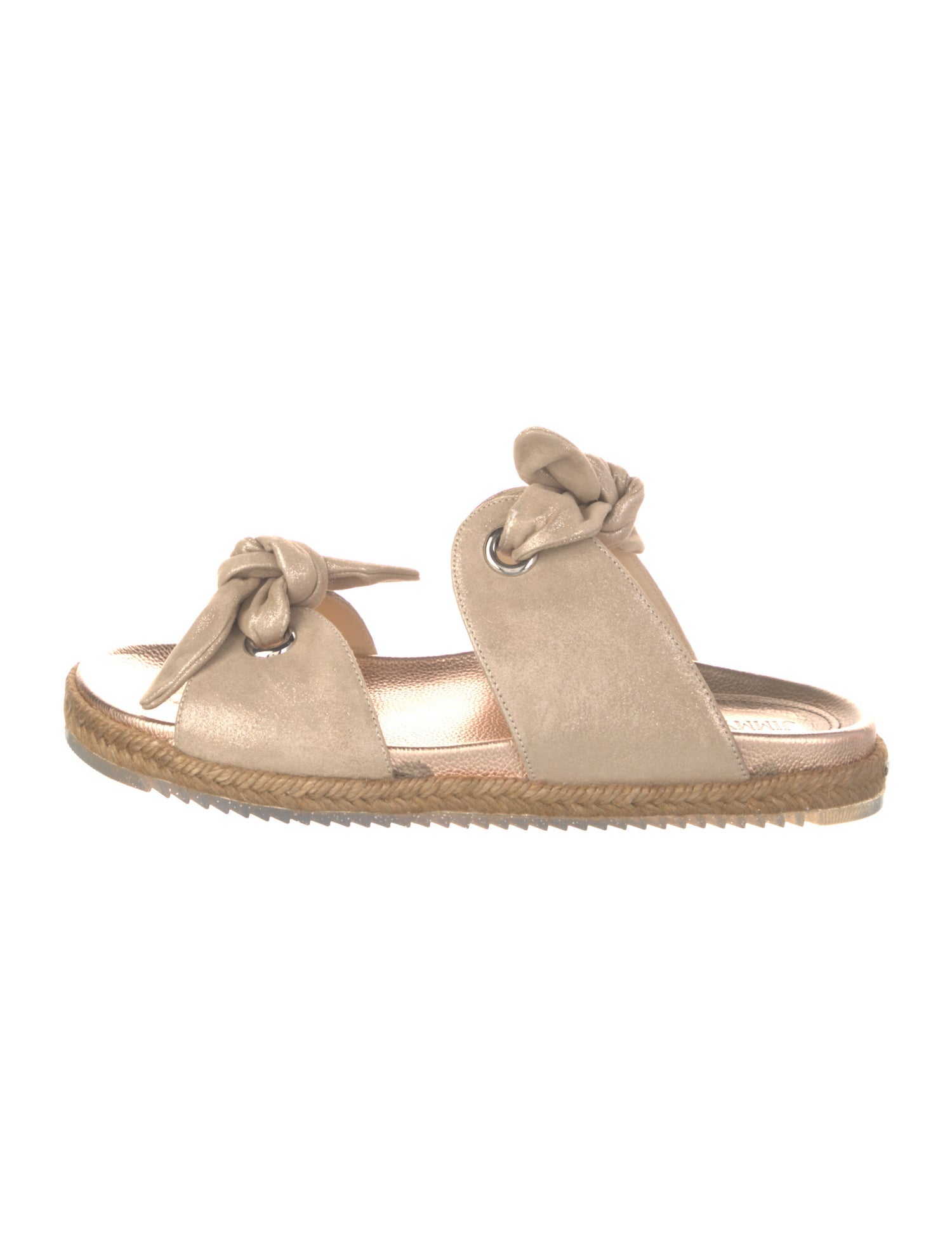 Jimmy Choo Suede Bow Accents Slides