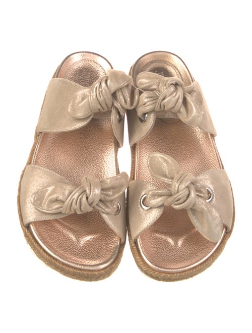 Jimmy Choo Suede Bow Accents Slides