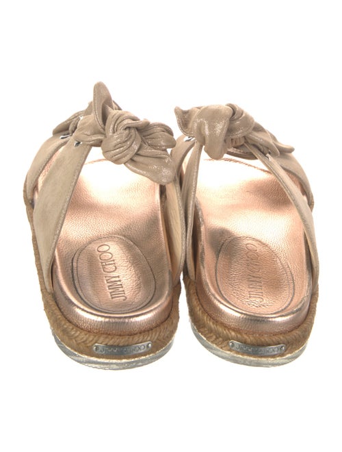 Jimmy Choo Suede Bow Accents Slides