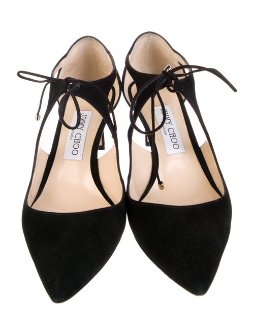Jimmy Choo Suede T-Strap Pumps